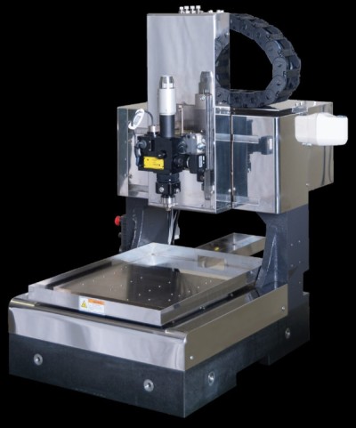 Laser processing model of Multi-Pro, a desk-top size compact laser machine