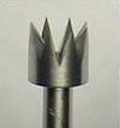 Crown-cut on contact probe plunger