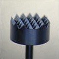 Pinholder-like crown-cut on contact probe plunger