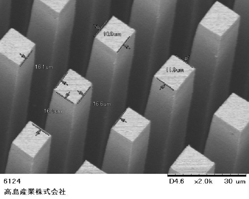 高島産業株式会社  微細溝付け 微細溝入れ 　細溝加工　微細溝加工　0.012mm 超硬